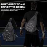 G4Free Large Pickleball Bag, Crossbody Sling Bag for Men Women, Pickleball Paddle Backpack Gifts for Sports,Light Grey
