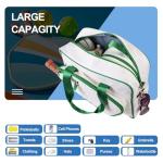 LAKE OF FIRE Stylish Pickleball Bag for Women Men,Nylon Water-Resistant Pickleball Paddle Bag with Cooler Large Capacity Crossbody Bags