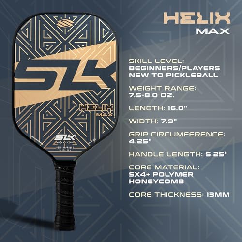 SLK Helix Pro Pickleball Paddle | Carbon Fiber