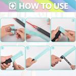 15 Pack Tennis Racket Grip Tape, Precut PU Anti-Slip Tennis Racquet Grip Tape with Dry Feel, Sweat Absorption, Comfortable Handle Overgrip Grip Wrap for Tennis/Badminton/Pickleball (Multi Color)