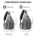 G4Free Large Pickleball Bag, Crossbody Sling Bag for Men Women, Pickleball Paddle Backpack Gifts for Sports,Light Grey