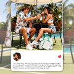 LAKE OF FIRE Stylish Pickleball Bag for Women Men,Nylon Water-Resistant Pickleball Paddle Bag with Cooler Large Capacity Crossbody Bags