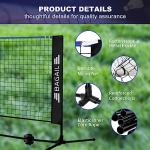 BAGAIL All-in-1 Badminton Net, Height Adjustable (Up to 5.1') Kids Volleyball Net, Quick Setup Sports Net with Portable Bag for Pickleball, Tennis, Pool, Backyard & Indoor Games - 14ft, Blue