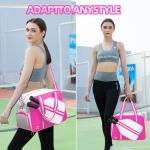 ROYALFAIR Pickleball Bags with Shoe Compartment for Women and Men，Pickleball Paddle Bag Large Capacity can Hand-Carried or Crossbody (Pink)