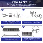 BAGAIL All-in-1 Badminton Net, Height Adjustable (Up to 5.1') Kids Volleyball Net, Quick Setup Sports Net with Portable Bag for Pickleball, Tennis, Pool, Backyard & Indoor Games - 14ft, Blue