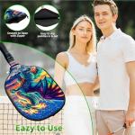 RWUTYTIUL Blue Cloud Dragon Pickle Ball Paddle Cover, Neoprene Pickleball Paddle Sleeve with Zippered Racket, Universal Paddle Storage Bag Size 8.66" x 11.4", Pickleball Paddle Case for Women Men