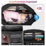 GZSXXTS Tennis Tote Bag with Shoe Compartment - Extra-Large Quilted Pickleball Bag Holds 2-4 Rackets, Water-Resistant & Lightweight for Men & Women (Light Gray)