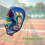RWUTYTIUL Blue Cloud Dragon Pickle Ball Paddle Cover, Neoprene Pickleball Paddle Sleeve with Zippered Racket, Universal Paddle Storage Bag Size 8.66" x 11.4", Pickleball Paddle Case for Women Men