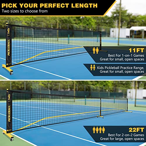 Fostoy Portable Pickleball Net with Wheels, Regulation Size