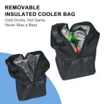 Pickleball Tote Bag for Women Men,Stylish Nylon Water-Resistant Pickleball Bag with Cooler & Paddle Sleeves Bag Large Capacity Crossbody Bags with Adjustable Shoulder Strap Fence Hook Sports Gifts