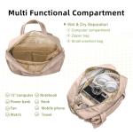YEEGO DIRECT Tennis Bag for Women, Multi-Functional Tote & Sling Bag with Shoe Compartment & Wet Pocket, Fits 2 Rackets (27"), Pickleball Paddles, Large Capacity Duffle Bag for Gym Work Travel (Camel)
