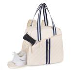 MOSISO Pickleball Bag for Women Men, Quilted Pickleball Tote Sport Equipment Bag with Shoe Compartment, Large Pickle Ball Backpack Sports Pickle Ball Paddle Daypack, Beige