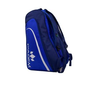 Diadem Tour V3 Paddle Backpack Bag - Spacious Pickleball Gear Bag with 10 Paddle Capacity | Shoe Compartment | Neoprene Side Pockets | Stylish and Durable | Blue with White Trim