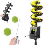 Giuggiolared Tennis Ball Machine with Triangular Base, Pickleball Automatic Launcher, Adjustable Speeds, Oscillating Left&Right, Up&Down Swing Launch Port, for All Levels Training