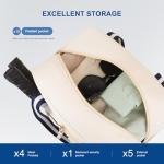 MOSISO Pickleball Bag for Women Men, Quilted Pickleball Tote Sport Equipment Bag with Shoe Compartment, Large Pickle Ball Backpack Sports Pickle Ball Paddle Daypack, Beige