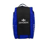 Diadem Tour V3 Paddle Backpack Bag - Spacious Pickleball Gear Bag with 10 Paddle Capacity | Shoe Compartment | Neoprene Side Pockets | Stylish and Durable | Blue with White Trim
