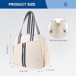 MOSISO Pickleball Bag for Women Men, Quilted Pickleball Tote Sport Equipment Bag with Shoe Compartment, Large Pickle Ball Backpack Sports Pickle Ball Paddle Daypack, Beige