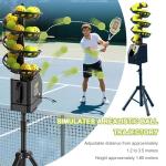 Giuggiolared Tennis Ball Machine with Triangular Base, Pickleball Automatic Launcher, Adjustable Speeds, Oscillating Left&Right, Up&Down Swing Launch Port, for All Levels Training