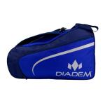 Diadem Tour V3 Paddle Backpack Bag - Spacious Pickleball Gear Bag with 10 Paddle Capacity | Shoe Compartment | Neoprene Side Pockets | Stylish and Durable | Blue with White Trim