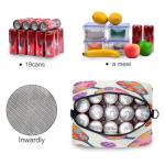 Custom Playful Pickleball Paddles Balls Insulated Lunch Box Cooler Bag Lunch Tote Bag 11.4×7.1× 9.5 for School, Office or Picnic