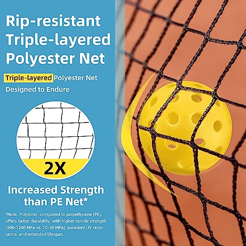 Bearwill 22 FT Portable Pickleball Net Set with Accessories