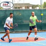 Pickleball Paddles Set of 2, 2026 USAPA Approved Fiberglass Pickle Ball Paddles with 4 Pickle Balls, Durable &Lightweight Racket for Beginners, Pros, Men, Women, Adults, Kids