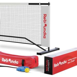 Reboundia Portable Pickleball Net System - Official Regulation Size Pickle Ball Net for Outdoor and Indoor Use Durable and Lightweight Pickleball Nets for Competitive and Recreational Play