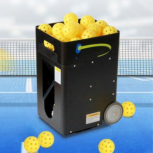 Automatic PicklebaII Launcher, Professional Picklebäll Training Machine with 40 Ball Capacity, Adjustable Speed & Angle, Portable with Wheels