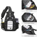 G4Free Large Pickleball Bag, Crossbody Sling Bag for Men Women, Pickleball Paddle Backpack Gifts for Sports,Black