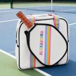 BYFDIY Custom Pickleball Bags For Women Men Neoprene Personalized Monogram Name Pickball Tote Bag Shoulder Bag Pickleballs Accessories Birthday Gifts For Mother Her Husband 7 Colors 6 Designs