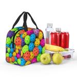 LQXNXHC Insulated Lunch Bag Cooler Tote Bag Pickleball Balls Colors Pattern Lunch box for Women Men Lunchbox for Picnic Travel