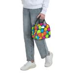 LQXNXHC Insulated Lunch Bag Cooler Tote Bag Pickleball Balls Colors Pattern Lunch box for Women Men Lunchbox for Picnic Travel