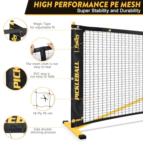 Portable 22FT Pickleball Net with Carrying Bag