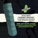 PickleGrips - Pickleball Paddle Grip - Ergonomic Hexcore Undergrip. Improves Grip, Comfort, Feel, Reduces Vibrations. Use with Your Favorite Overgrip. 'Medium' Size fits All Paddles.