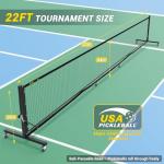 TYRSEN Pro Pickleball Net – Hand Winch Tension System, 22ft Tournament-Grade, Anti-Sag, Locking Wheels, Heavy-Duty Frame, Easy Setup, Portable & Carry Bag Included