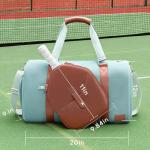 LUZZ Large Pickleball Bag with with Shoe Compartment and Paddle Cover Pocket Paddle Duffle Bag Sport Gym Handbag for Men & Women Morning Blue