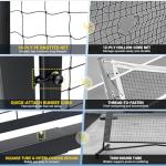 TYRSEN Pro Pickleball Net – Hand Winch Tension System, 22ft Tournament-Grade, Anti-Sag, Locking Wheels, Heavy-Duty Frame, Easy Setup, Portable & Carry Bag Included