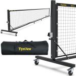 TYRSEN Pro Pickleball Net – Hand Winch Tension System, 22ft Tournament-Grade, Anti-Sag, Locking Wheels, Heavy-Duty Frame, Easy Setup, Portable & Carry Bag Included