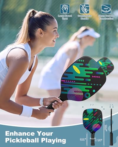 Portable Pickleball Set with Net, 4 Paddles & Bag