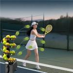 Utlgvnwn Pickleball Automatic Launcher, Tennis Training Tosser, Portable Design with Adjustable Angle, 3 Angles & 4 Speeds Adjustable for Beginners