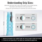 Hesacore Pickleball Paddle Gel Grip - 5.25in - Supports Tennis Elbow, Enhances Grip Strength, Reduces Vibration with Finger Support and Anti-Sweat - Medium