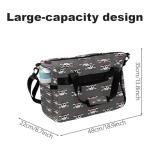 Counullo Skull Gray Sports Duffle Bag - Large Gym Bag with Ventilated Shoe Compartment & Front Racket Sleeve, Waterproof Lightweight for Women Men Tennis Pickleball Workout