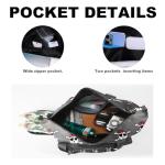 Counullo Skull Gray Sports Duffle Bag - Large Gym Bag with Ventilated Shoe Compartment & Front Racket Sleeve, Waterproof Lightweight for Women Men Tennis Pickleball Workout