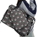 Counullo Skull Gray Sports Duffle Bag - Large Gym Bag with Ventilated Shoe Compartment & Front Racket Sleeve, Waterproof Lightweight for Women Men Tennis Pickleball Workout