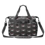 Counullo Skull Gray Sports Duffle Bag - Large Gym Bag with Ventilated Shoe Compartment & Front Racket Sleeve, Waterproof Lightweight for Women Men Tennis Pickleball Workout