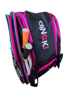 diNGK SPORTS Pro Tour Pickleball Bag with Fence Hook and Shoe Compartment, Fits 6 Paddles, Backpack or Duffle Carry, Men’s & Women’s Pickleball Gift, Lightweight & Slim Design