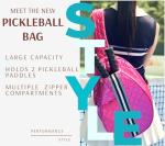 LESCATO Quilted Pickleball Sling Bag, Crossbody Design with Reflective Stripe, Pickleball Puffer Bags for Women and Men, Pickleball Bags for Ladies (Pink)