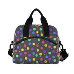 MUCEXQ Colorful Pickleball Insulated Lunch Bag Reusable Lunch Tote Cooler Bag for Women Men Adjustable Shoulder Strap Leakproof Lunch Box for Work Picnic School