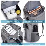 G4Free Lightweight Pickleball Bag, Pickleball Backpack for Women and Men, Adjustable Padel Bag, Fits 2 to 4 Paddles, Shoulder Daypack for Sports, lightgrey, Backpack