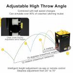 Picklebäll Launcher Machine, Electric PicklebaII Trainer with App Control, 40 Ball Capacity, Adjustable Settings, Portable with Wheels